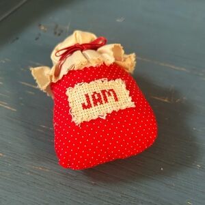 Vintage Red & Cream “Jam Jar” Ornament